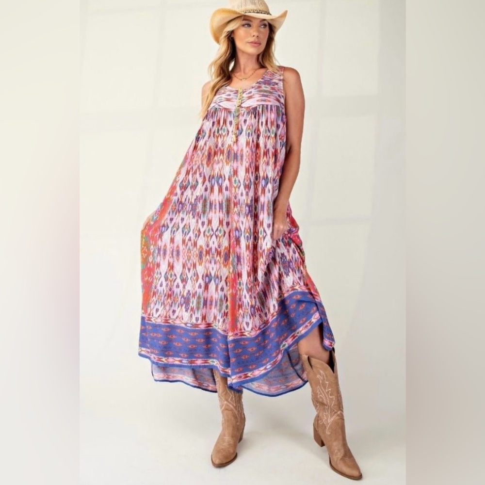 Easel Multicolor Sleeveless Jumpsuit
